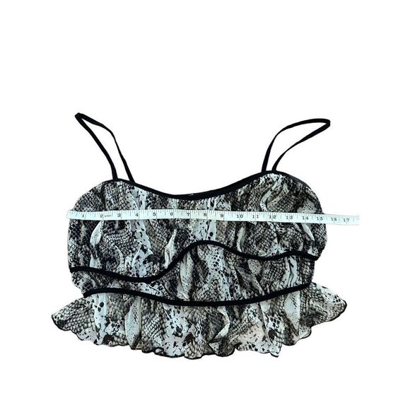 Urban Outfitters Sheer Snake Print Crop Tank Top sz large - Picture 4 of 9
